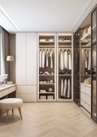 Armoire de présentation en verre élégante BALOM, armoire anthracite avec tringles de suspension, tiroirs et profil en métal noir