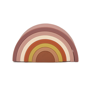<span class=keywords><strong>Jeux</strong></span> éducatifs populaires en Silicone arc-en-ciel blocs d'empilage enfants Montessori bébé jouets d'apprentissage Montessori - Product Image 1