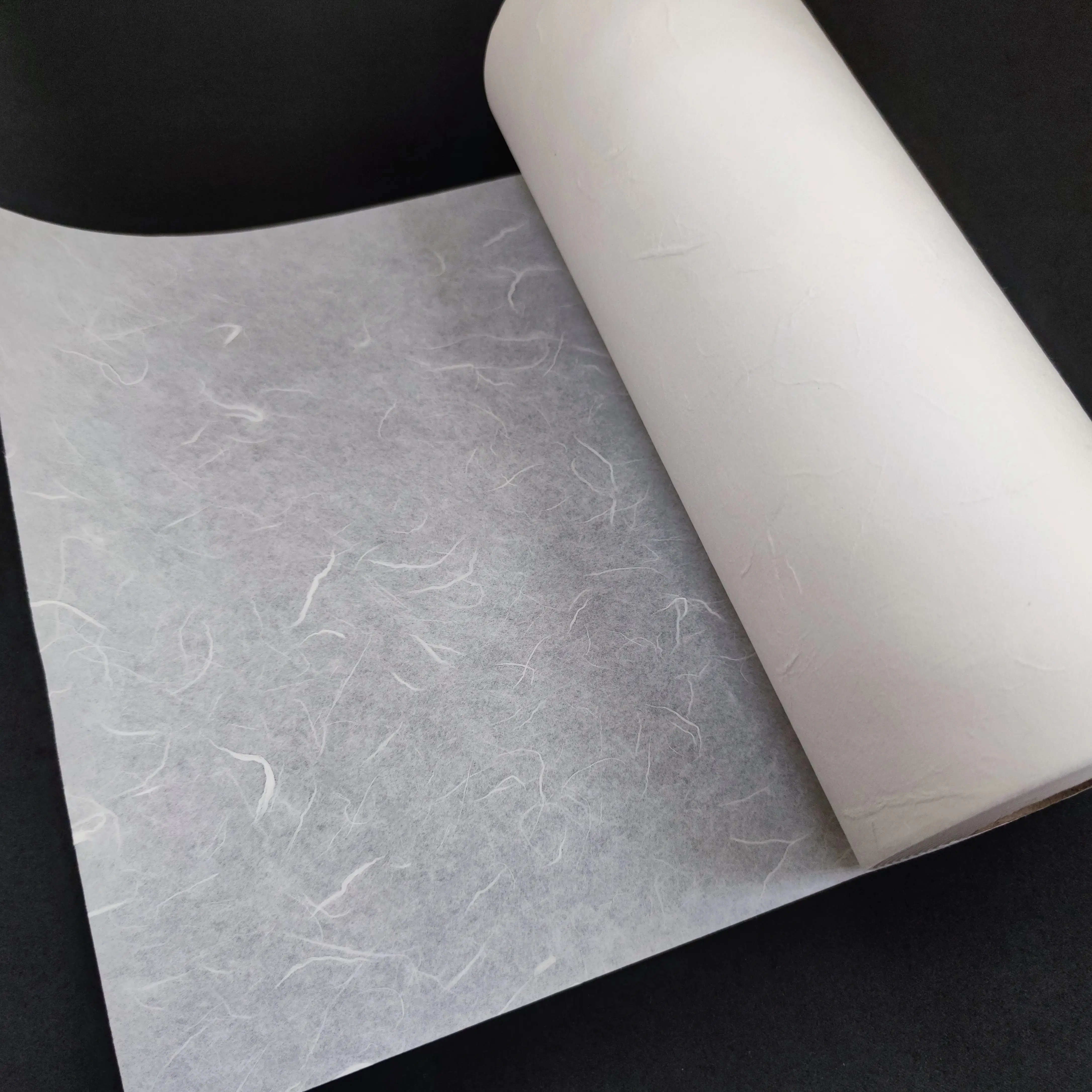 36gsm Natuurlijke Witte Kleur Moerbei Rijst Decoupage Afdrukken Kunst Papierrol 30Cm X 50Meter 2 "Kern