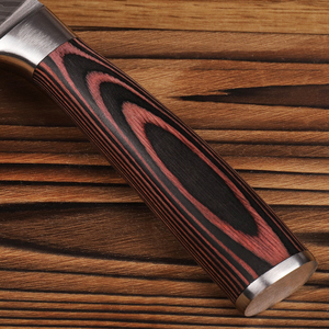 KEEMAKE Couteau à trancher le <span class=keywords><strong>jambon</strong></span> 12 pouces Lame en acier inoxydable 5Cr15 Laser Damas Motif Pakka Manche en bois Ultra Sharp Corrosion - Product Image 3