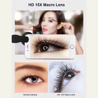 Photographie professionnelle téléphone caméra 4K HD 37MM 15X objectif Macro pour cils diamant bijoux Smartphone 30X objectif Macro