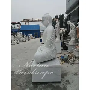 Buddha Marble Statues Factory Custom High Quality Stone Carving Sculpture Life Size White Marble Buddha Statues For Sale