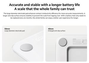 Báscula de composición corporal <span class=keywords><strong>Xiaomi</strong></span> S400 Medición precisa de la impedancia eléctrica Múltiples modos Peso de la báscula corporal <span class=keywords><strong>Mi</strong></span> - Product Image 5
