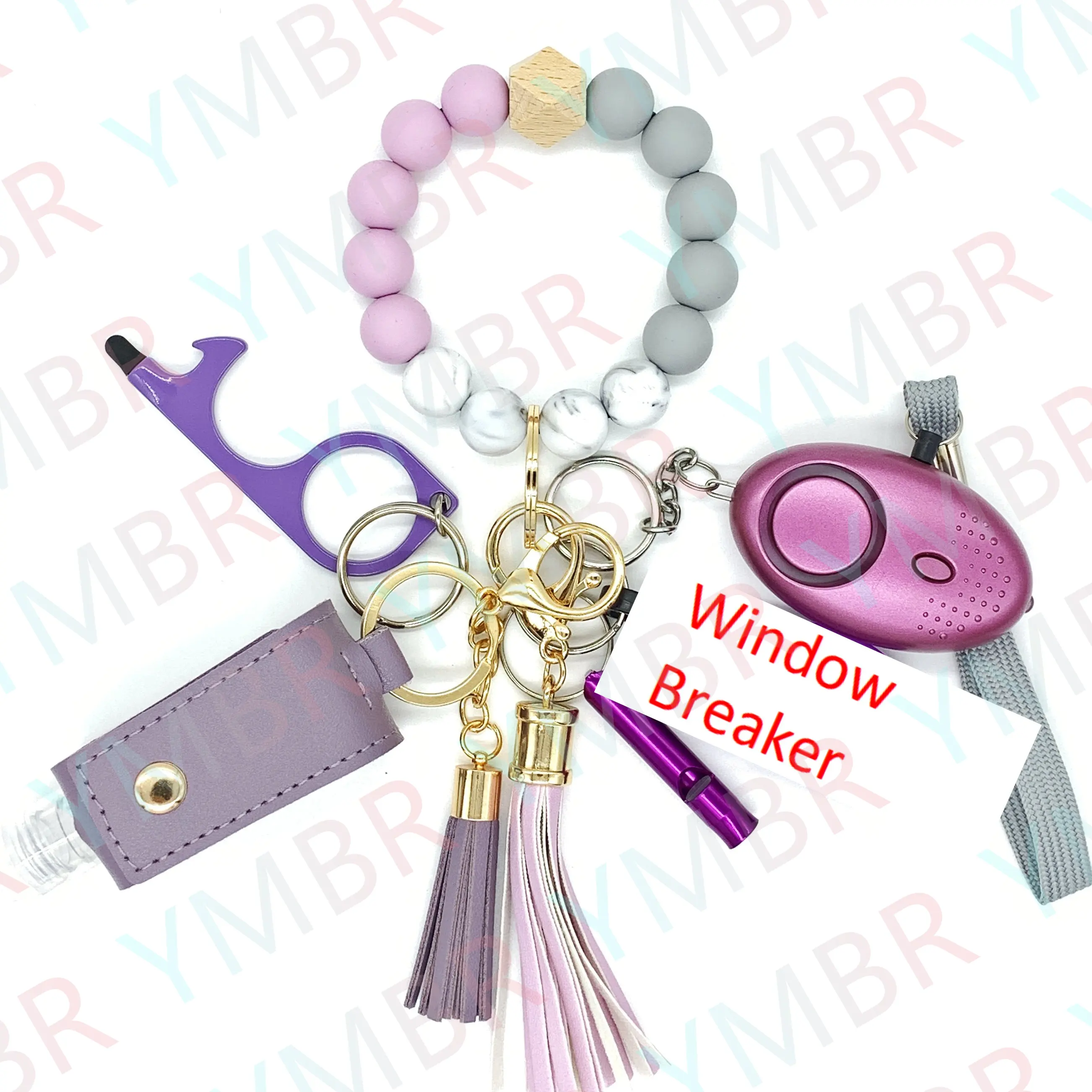Wholesale New Design Women Customized Hot Sale New Design YMBR Scrunchies Self Defense Keychains Customized Supplies Safety