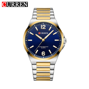 Montre à quartz CURREN 8493 pour homme, avec aiguilles lumineuses, calendrier, style business, montre-bracelet de luxe en acier inoxydable - Product Image 1