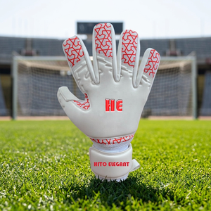 ถุงมือผู้รักษาประตู พิมพ์ลายแบบ Sublimation ด้านหลัง พร้อมสายรัดยางยืดในตัว ดีไซน์สำหรับการแข่งขันและการฝึกซ้อม คุณภาพดี - Product Image 4