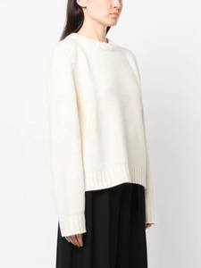 Suéter de Cuello Redondo Personalizado para Mujer, Mezcla de Lana y Cachemira, Fabricante de Prendas de Punto OEM, Top de Punto Informal - Product Image 5
