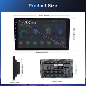 Autoradio Android Podofo 9 pouces, autoradio 2 Din, autoradio Android avec CarPlay sans fil, Android Auto, WiFi/GPS/EQ BT, vente en gros OEM - Product Image 5