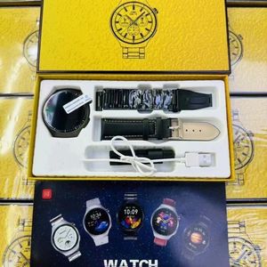 Wholesale Watch 4 Pro 1.52 Inch Round Smart Watch 2 Straps BT Music Call Fitness Tracker Heart Rate Smartwatch with Golden <b>Box</b> - Product Image 6