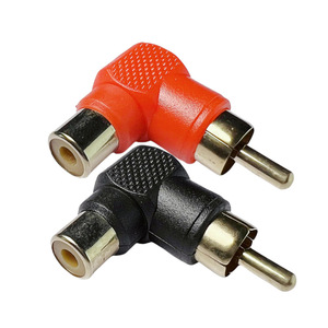 ขั้วต่อ RCA แบบ Phono ตัวผู้เป็นตัวเมีย อะแดปเตอร์แบบงอ 90 องศา ชนิด L ปลั๊กเสียงและวิดีโอ ฉนวนสีแดง ขนาด 3.18 มม. - Product Image 3