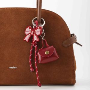 Tùy Biến Mini Đồng Xu Túi Cung Mặt Dây Chuyền Màu Đỏ Bộ Sưu Tập Dangle Mùa Xuân Dây Thừng Knot Thanh nhã Đa Chức Năng Móc Chìa Khóa Túi quyến rũ - Product Image 5