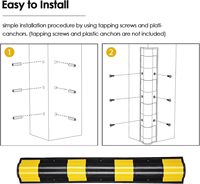 Protection d'angle en caoutchouc robuste pour murs et colonnes, réfléchissante, pour la sécurité des parkings, prix distributeur
