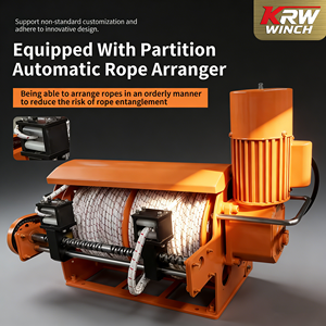 Двухканатная синхронная электрическая лебедка с синтетическим тросом, дистанционным и ручным управлением тягой - Product Image 2