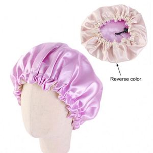 Juego de 2 Gorros de Seda para Mamá e Hija, Gorro de Satén para Dormir con Banda Elástica Ajustable, Regalos para Niñas y Mujeres - Product Image 4