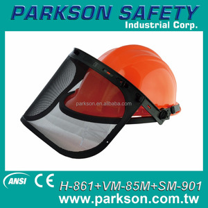 Taiwan <b>Black</b> POM V Type Slotted Visor Holder Industrial Safety Cap Mounted Protective Visor <b>Bracket</b> CE EN1731 ANSI Z87.1 - Product Image 4
