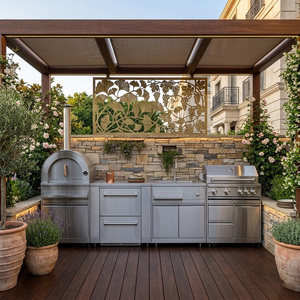 Meilleures ventes : Meuble de cuisine extérieur modulaire en acier inoxydable SS304, au toucher frais et antirouille, avec barbecue pour l'extérieur - Product Image 2