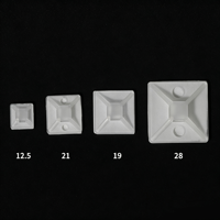 Entretoise en nylon auto-adhésive pour fixation de serre-câbles, Nylon66 UL94 V-2, support de gestion de câbles à base adhésive, isolation PA66, blanc, 12mm-28mm