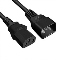 Ulusal Standart 10A 16A 3 Çekirdekli Yüksek Güçlü Sunucu PDU'su C13 - C14 Fişli Uzatma Güç Kablosu 0.75/1/1.5/2.5 mm²