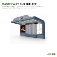 Abri de bus intelligent en acier galvanisé extérieur personnalisable caissons lumineux publicitaires abri d'arrêt de bus