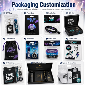 Kit d'encouragement pour festival de musique : Serviette personnalisée, bracelet lumineux, éventail en mousse, autocollants de <span class=keywords><strong>tatouage</strong></span> temporaire en gros - Product Image 6
