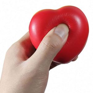 Wholesale PU Foam Custom Logo Color <b>Printed</b> Bulk <b>Mini</b> Red Yellow White Blue Green Heart Shaped Stress Balls - Product Image 4