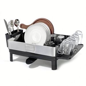 Estante de Alambre para Cocina, Escurridor de Platos, Rejilla para Secar Platos con Soporte para Tazas de Café - Product Image 1