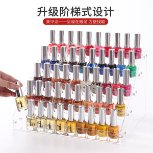 Plastic Nail Polish Display Rack 7 Tier Desktop Cosmetic Organizer For Salon And Home Use Lightweight Storage Stand - Product Image 1