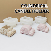 Moule en silicone en forme de voiture de bus 3D pour la coulée de résine, support créatif pour jardinière de voiture et boîte de rangement pour le bricolage.