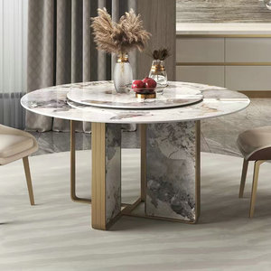 Tavolo da Pranzo Moderno Italiano <span class=keywords><strong>Nova</strong></span> con Superficie in Marmo, Set da 4, 6, 8 Posti per Casa, Hotel, Esterni e Giardino - Product Image 5