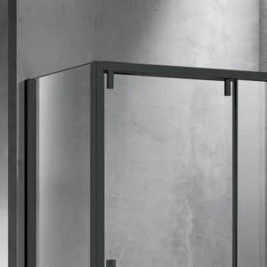 Kamalu KSA5000B 90x130 nero ABS cabina doccia porta scorrevole lato fisso rettangolo vassoio in alluminio doccia custodia per bagno - Product Image 4