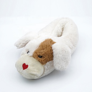 Femme Femme Femme Dames Fluffy Fuzzy Plush Novelty Toy Animal Dog Puppy Stuffed Non-slip Slippers Booties Home Boots - Product Image 1