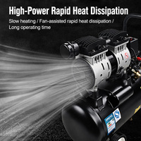 Compresseur d'air sans huile 1100W 7.0Bar 100L/min Haute efficacité Gonflage rapide pour travail pneumatique industriel continu
