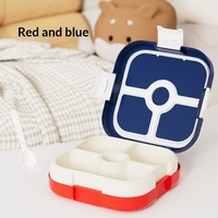 Boîte à lunch JIAYI carrée de 800 ml, résistante au micro-ondes, en PP de qualité alimentaire, 3+ compartiments, anti-fuite, sans BPA, écologique, légère
