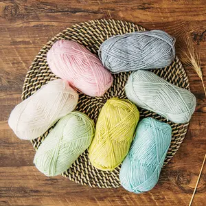 Beautiful Crochet Hand Knitting Natural Cotton Blended Yarn for weaving crochet