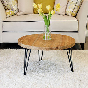 Table d'appoint en métal de style nordique contemporain de haute qualité, table basse moderne en bois et fer avec plateau relevable - Product Image 4