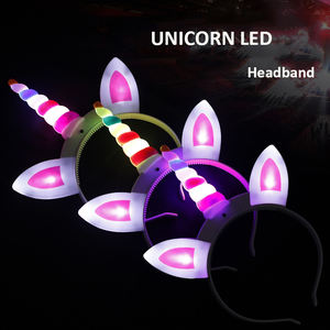 Nouveau bandeau <span class=keywords><strong>licorne</strong></span> LED RGB éco-responsable pour enfants et adultes, idéal pour les concerts, les fêtes et Halloween - Product Image 6