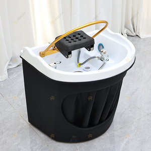 Modern Multifunction Barbershop Equipment <strong>Portable</strong> Head <strong>Shampoo</strong> Basin Luxury Removable Spa <strong>Sink</strong> No Plumbing with Steamer - Product Image 2