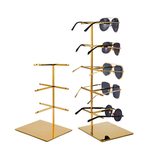 Présentoir en acier inoxydable pour lunettes et lunettes de soleil, avec support de rangement, pour magasins d'optique - Product Image 5