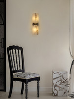 Applique murale LED moderne en marbre espagnol, finition noire, double température de couleur, 500 lumens, CRI 90, garantie 5 ans, pour chambre à coucher