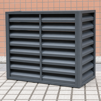 Cache-climatiseur en aluminium à persiennes, résistant aux intempéries et antirouille, protection pour unité extérieure de condenseur