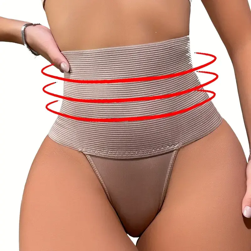 Bragas de Control de cintura alta para mujer, ropa interior íntima elástica cómoda transpirable, tangas, lencería para mujer