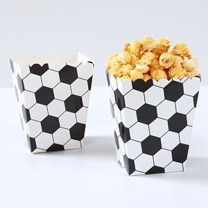 Boîtes à <span class=keywords><strong>popcorn</strong></span> jetables sur le thème du sport, football, basketball, soccer, gobelets à collation pour bars, cafés, boutiques de cadeaux - Product Image 1