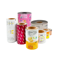 Rouleau de film plastique laminé de qualité alimentaire imprimé sur mesure pour l'emballage automatique de snacks, bonbons, pop-corn, biscuits, chips BOPP VMPET PE