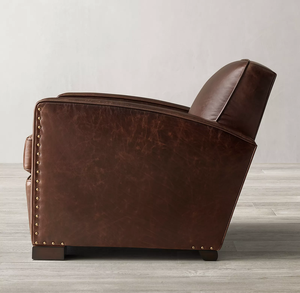 Chaise en cuir <span class=keywords><strong>de</strong></span> luxe <span class=keywords><strong>de</strong></span> style américain Rhoohill Italie meubles <span class=keywords><strong>de</strong></span> salon canapé simple fauteuil <span class=keywords><strong>de</strong></span> salon <span class=keywords><strong>de</strong></span> campagne française - Product Image 4