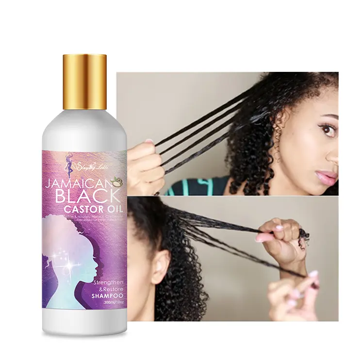 Umidità di karité senza solfati riparazione di Shampoo all'olio di ricino giamaicano nero idrata crescere capelli sani per crespi ricci secchi danneggiati