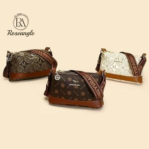 Bolso de Hombro Impermeable de Gran Capacidad con Múltiples Compartimentos, Diseño Geométrico Vintage de Lujo para Mujer, Cierre de Cremallera, Sin Monedero, para Móvil - Product Image 1