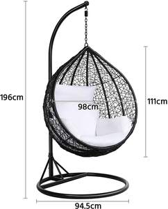 Revolve Egg Swing <strong>Chair</strong> Furniture Rattan Wicker Comfortable <strong>Chair</strong> in Outdoor - Product Image 5