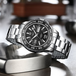 Para 2596 OEM caja de aleación mecánica reloj automático de hombre con calendario de banda de acero inoxidable de negocios - Product Image 5