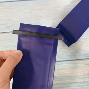 Pochette d'emballage de grains de café de thé à gousset latéral noir blanc bleu mat avec valve à cravate - Product Image 5