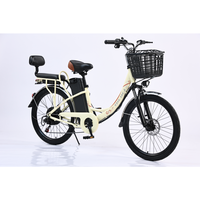 Vélo électrique de ville pour adultes, batterie lithium haute capacité, moteur sans balais 350W, 7 vitesses, vélo de banlieue léger